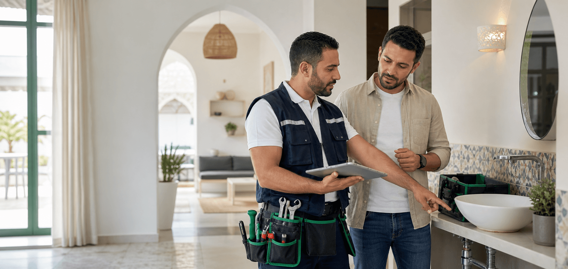 Professionnel de travaux tunisien en tenue ImmoPrix.tn